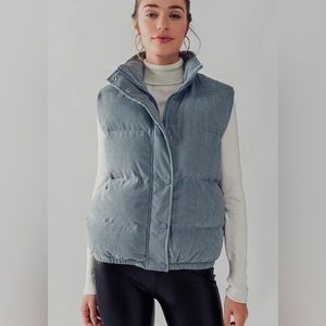 Corduroy puffer vest